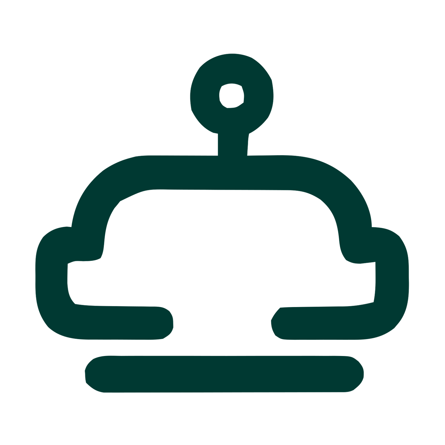 Monoline Robot Head Logo #003932