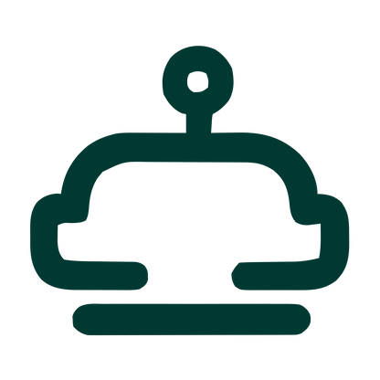 Monoline Robot Head Logo #003932