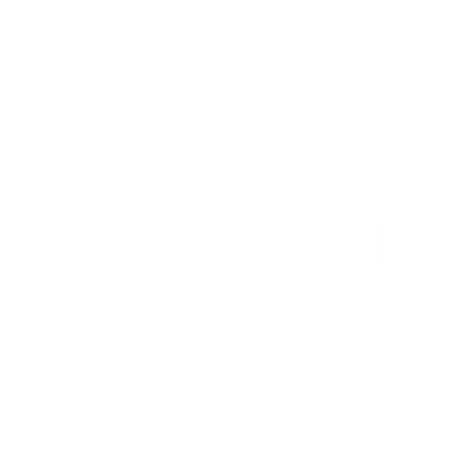 Monoline Robot Head Logo #ffffff