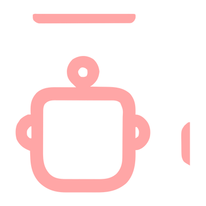 Monoline Robot Head Logo #ffa6a6