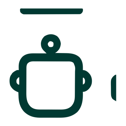Monoline Robot Head Logo #003932