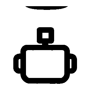 Monoline Robot Head Logo