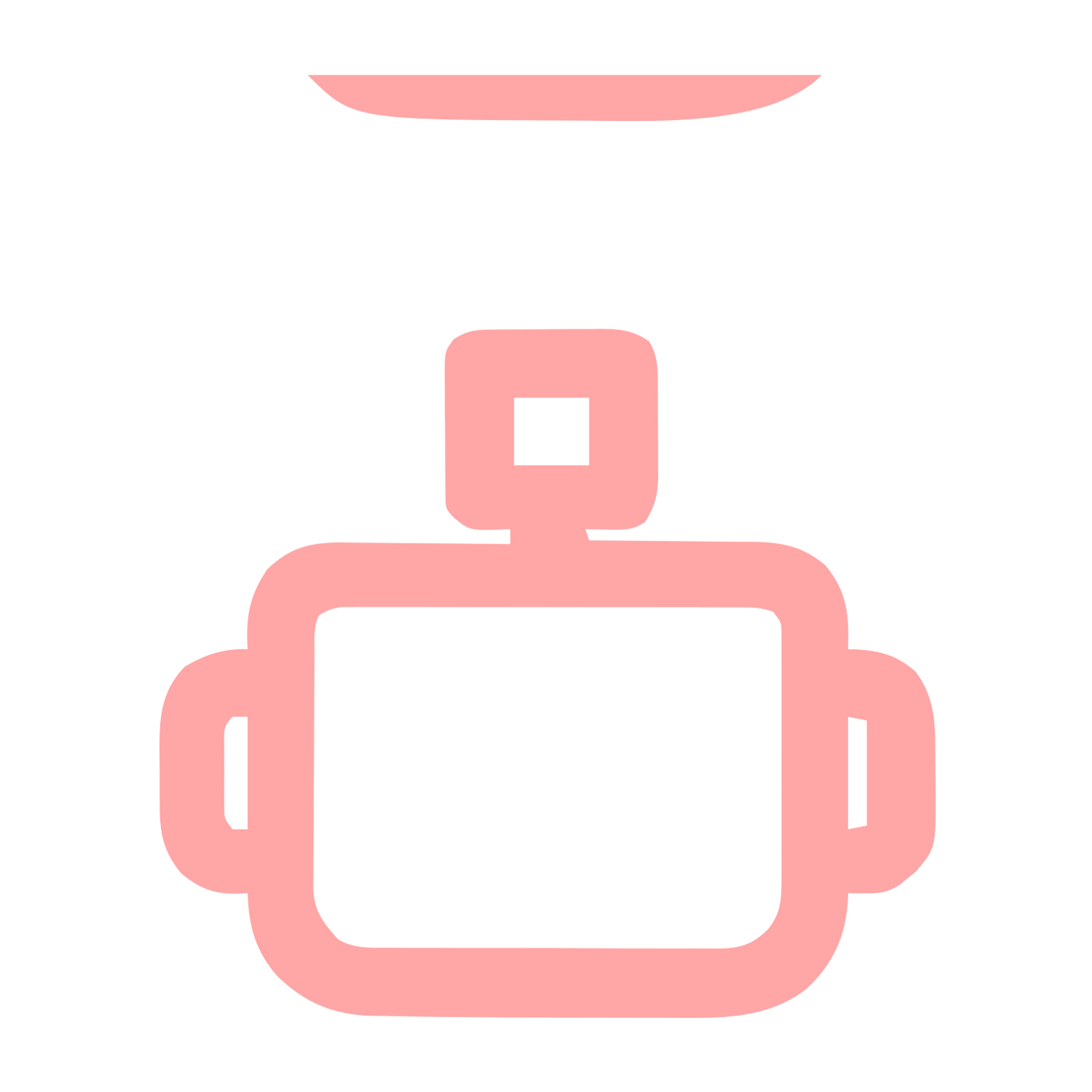 Monoline Robot Head Logo #ffa6a6