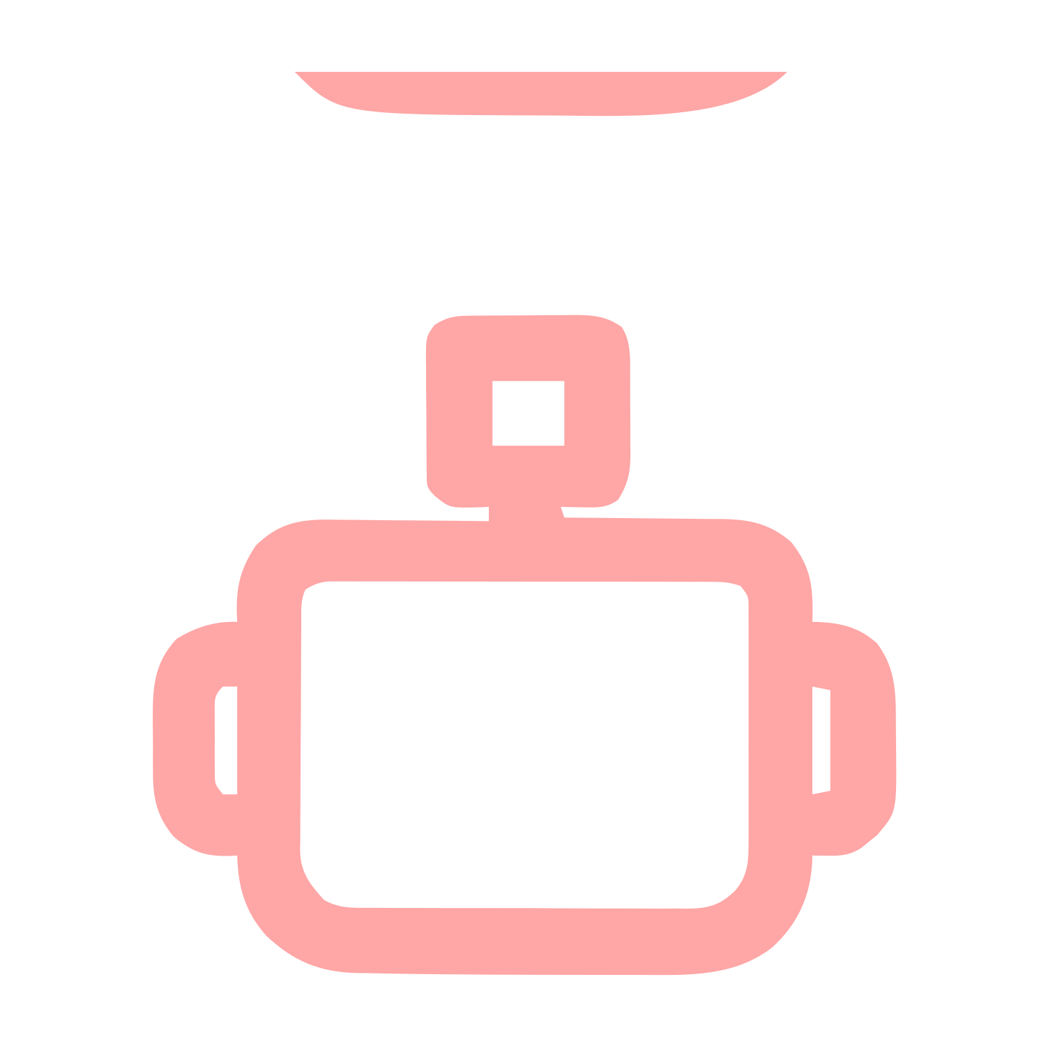 Monoline Robot Head Logo #ffa6a6