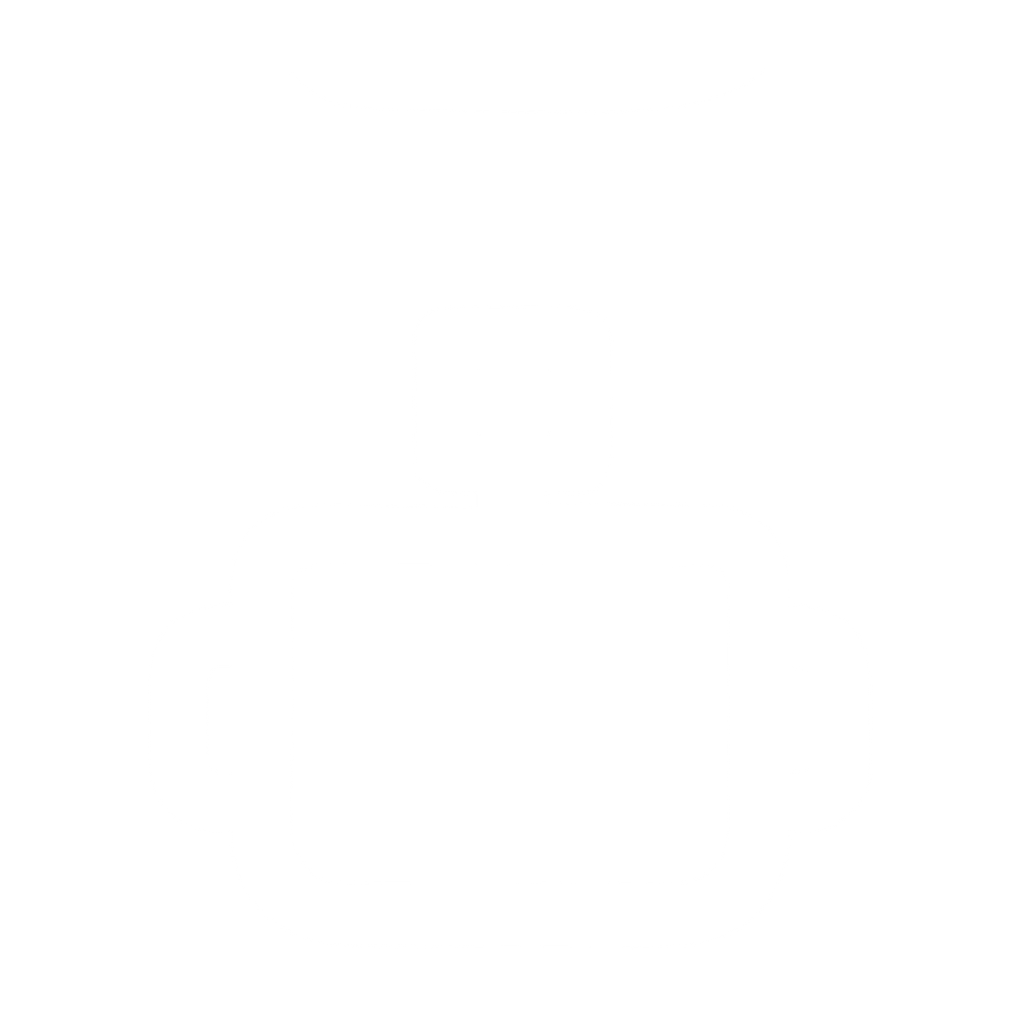 Monoline Robot Head Logo #ffffff