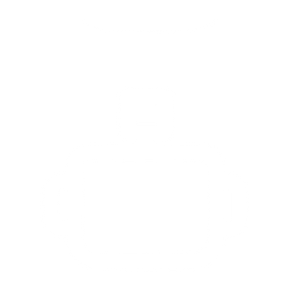 Monoline Robot Head Logo #ffffff