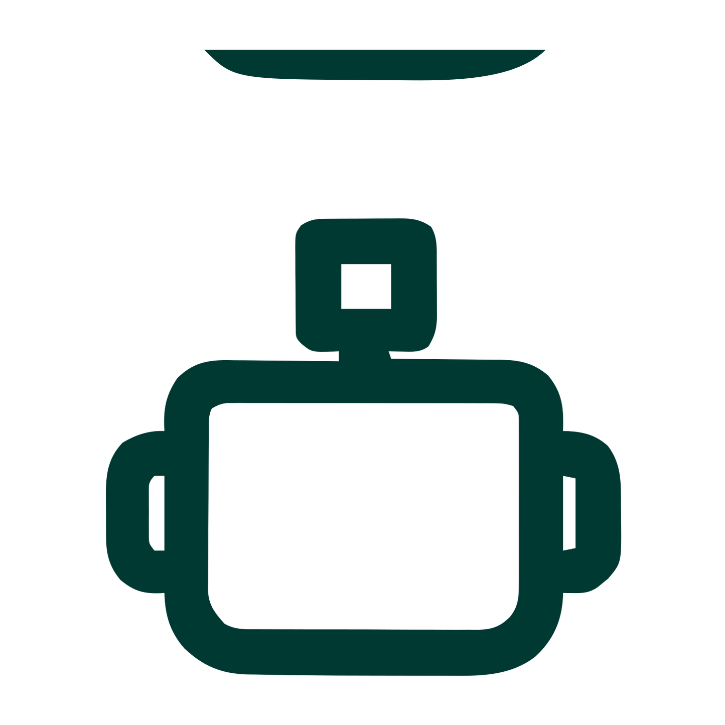 Monoline Robot Head Logo #003932