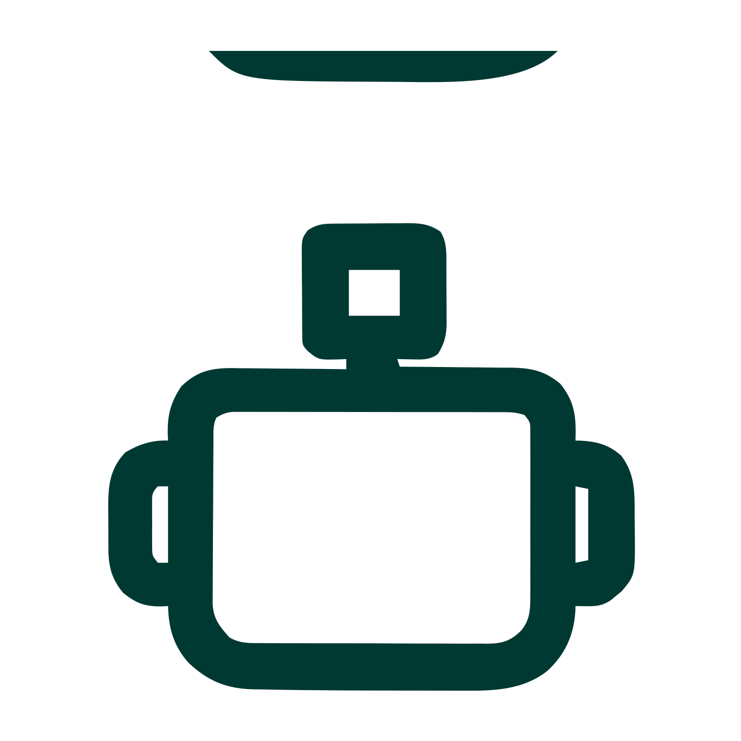 Monoline Robot Head Logo #003932