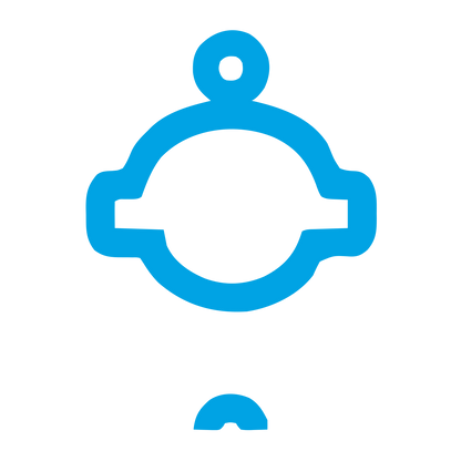 Monoline Robot Head Logo #00a3e4