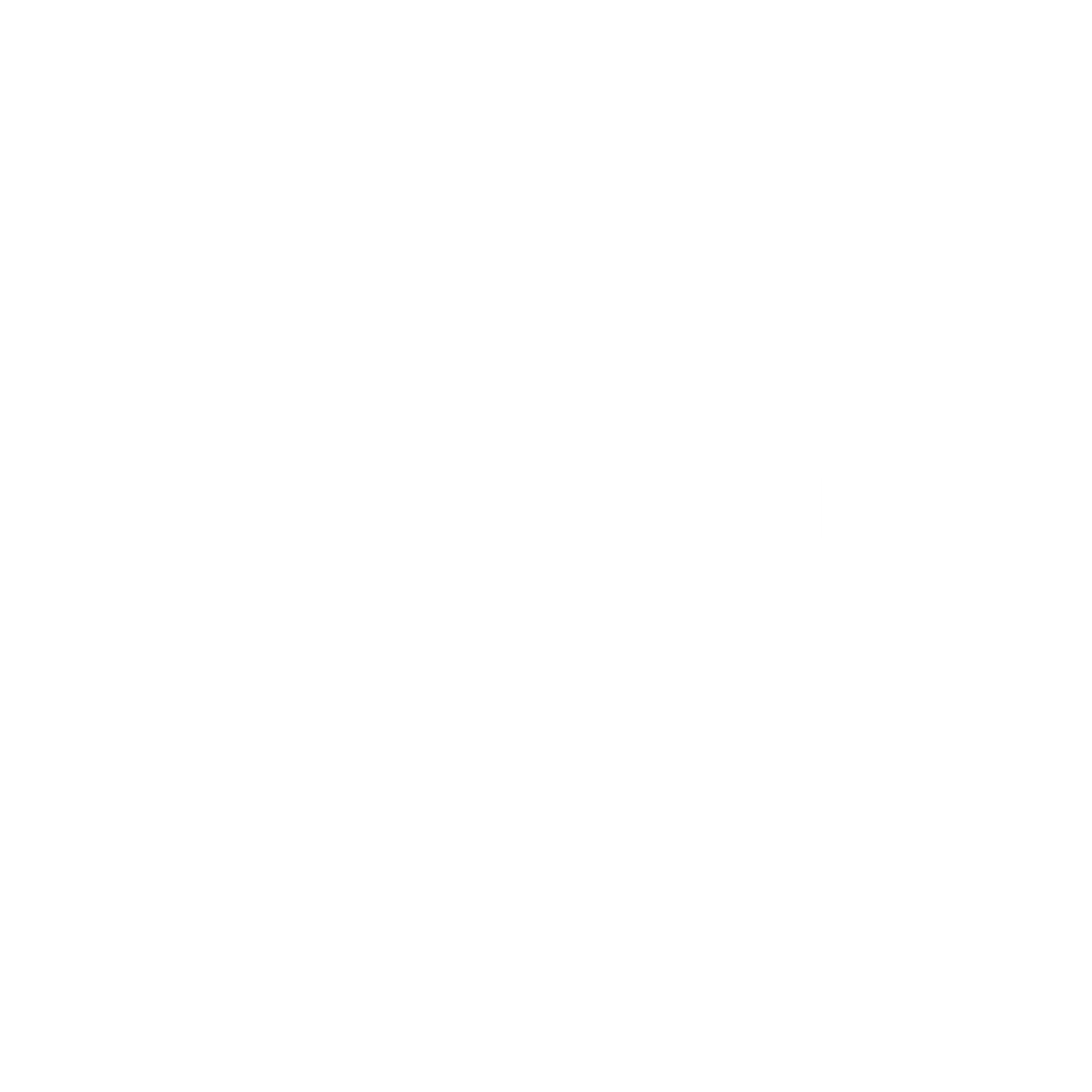 Monoline Robot Head Logo #ffffff