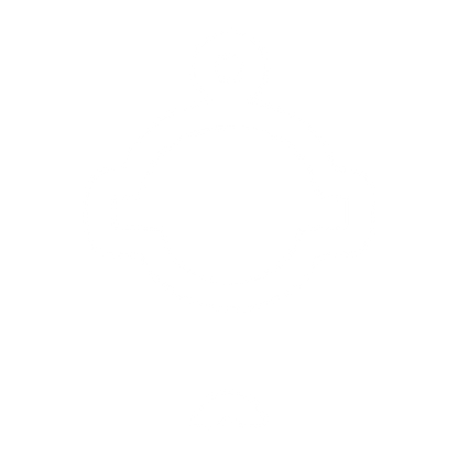 Monoline Robot Head Logo #ffffff