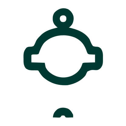 Monoline Robot Head Logo #003932