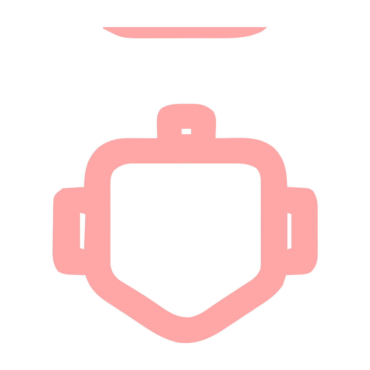 Monoline Robot Head Logo #ffa6a6