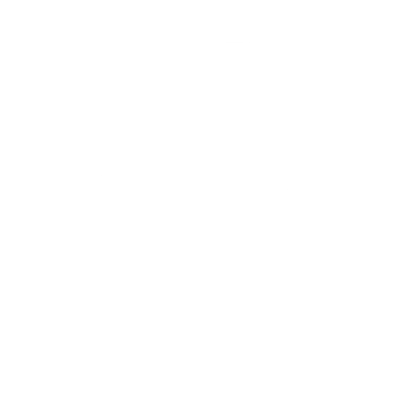 Monoline Robot Head Logo #ffffff