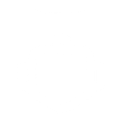 Monoline Robot Head Logo #ffffff