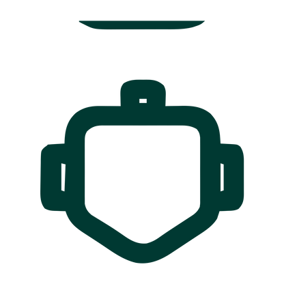 Monoline Robot Head Logo #003932