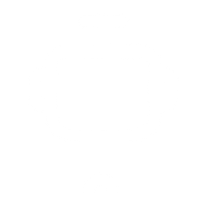 Monoline Robot Head Logo #ffffff