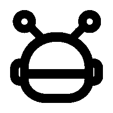 Monoline Robot Head Logo