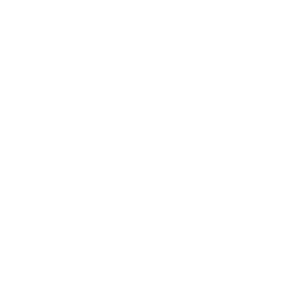 Monoline Robot Head Logo #ffffff