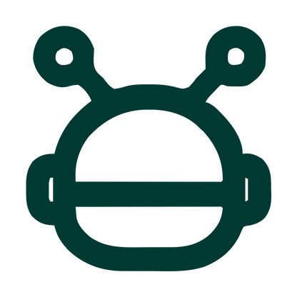 Monoline Robot Head Logo #003932