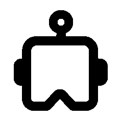 Monoline Robot Head Logo