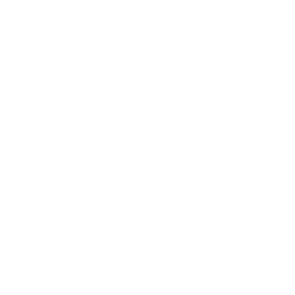 Monoline Robot Head Logo #ffffff