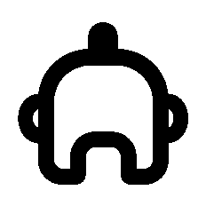 Monoline Robot Head Logo