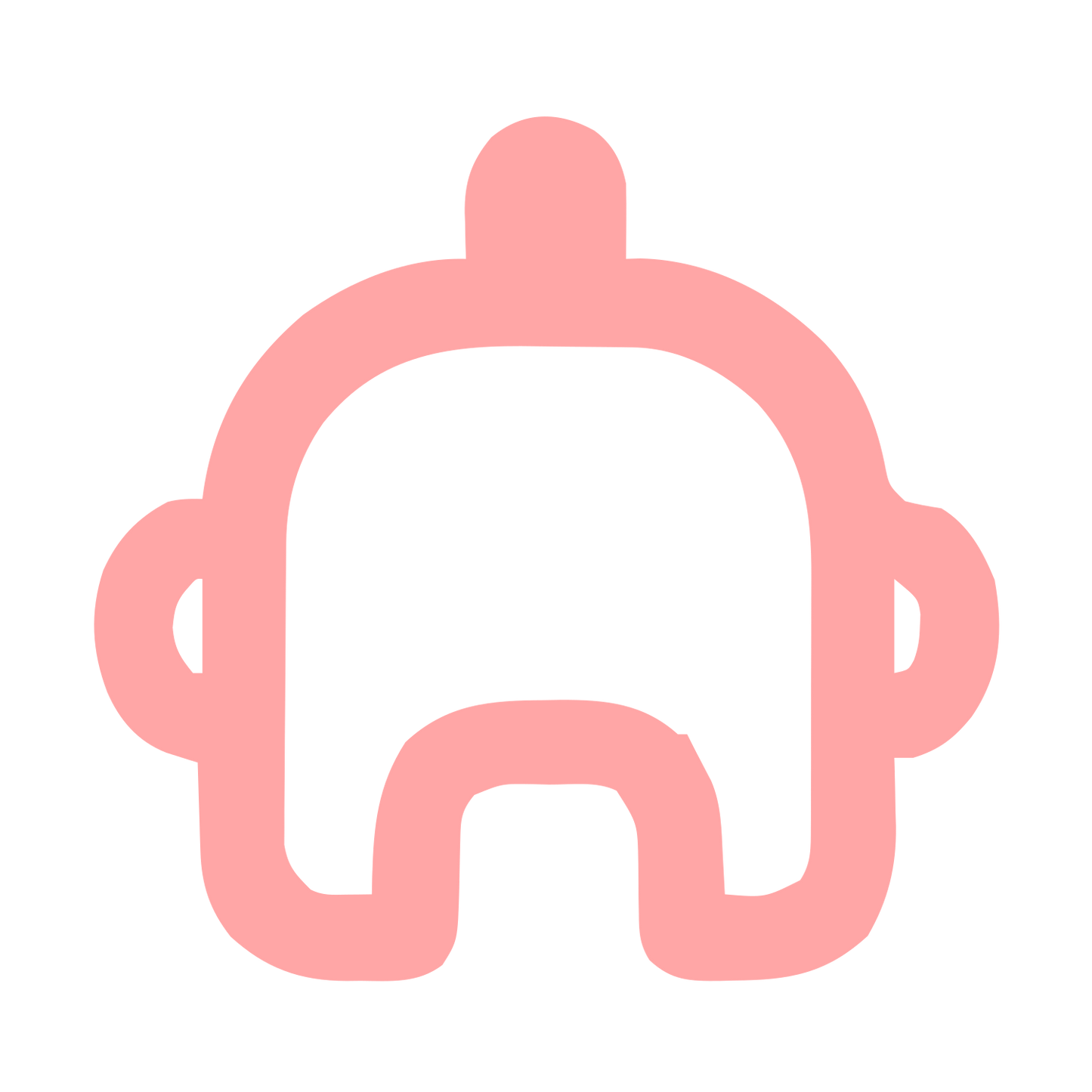 Monoline Robot Head Logo #ffa6a6