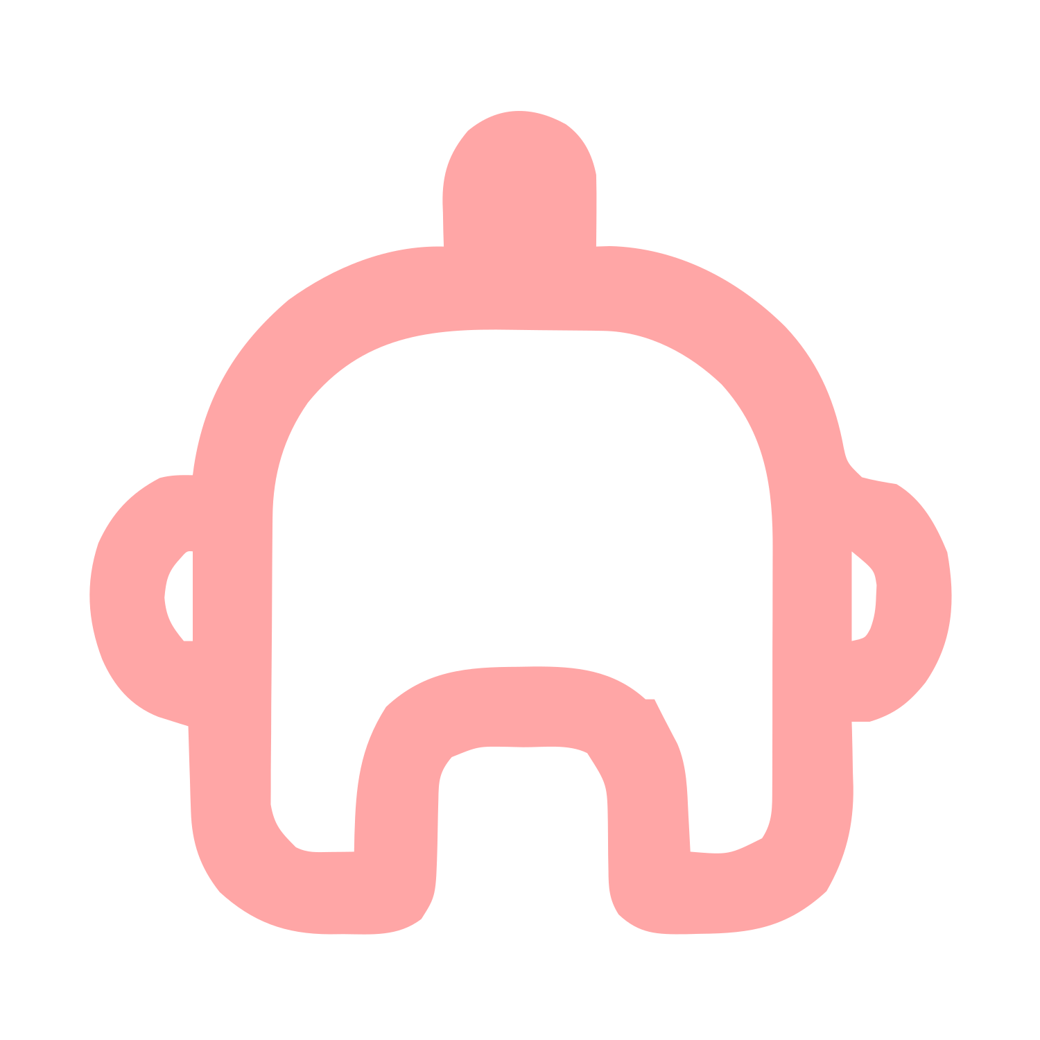 Monoline Robot Head Logo #ffa6a6