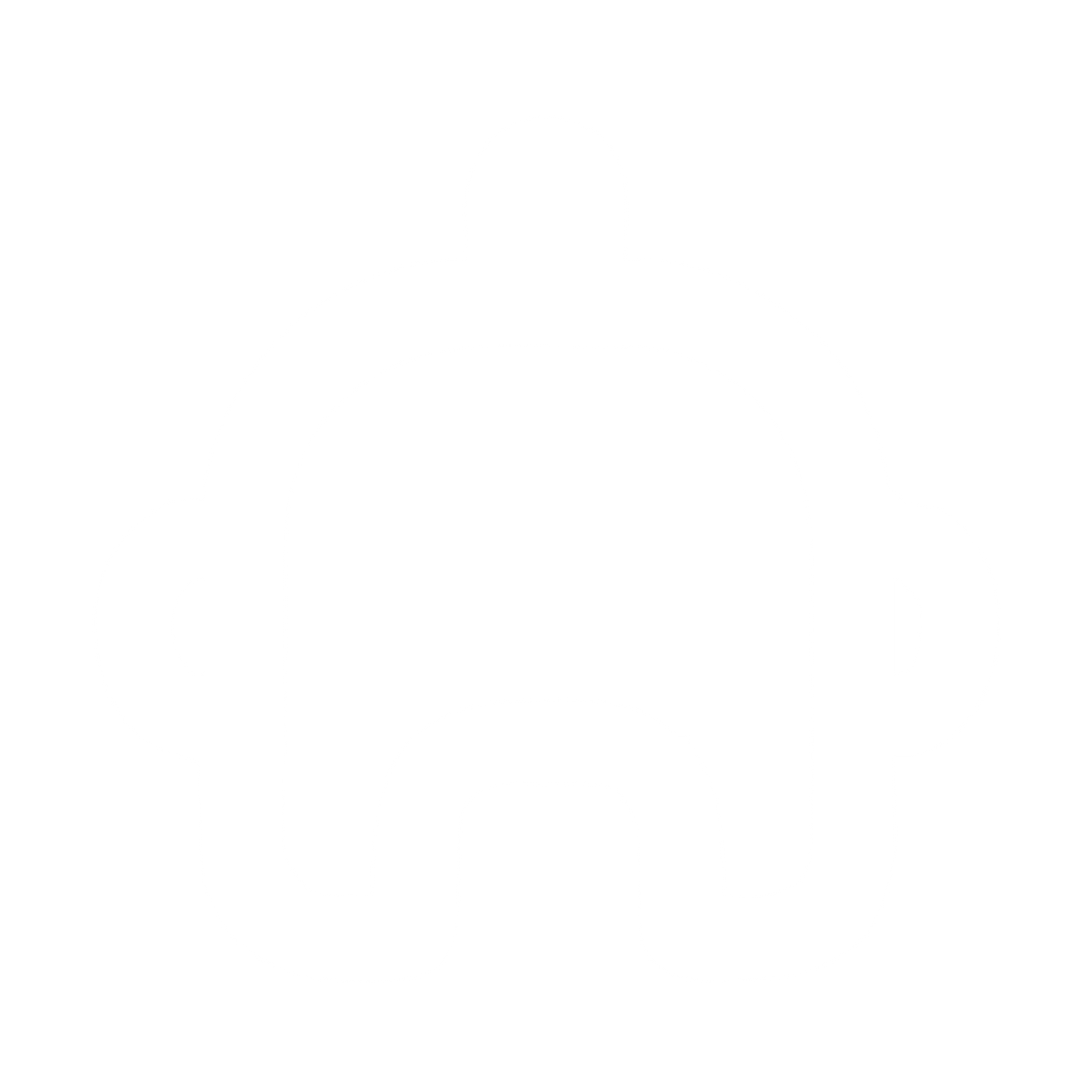 Monoline Robot Head Logo #ffffff
