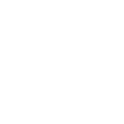 Monoline Robot Head Logo #ffffff