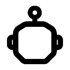 Monoline Robot Head Logo
