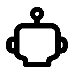 Monoline Robot Head Logo