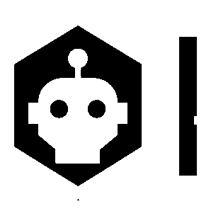 Robot Head Hexagon Logo