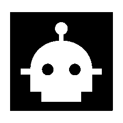 Robot Head Negative Space Logo