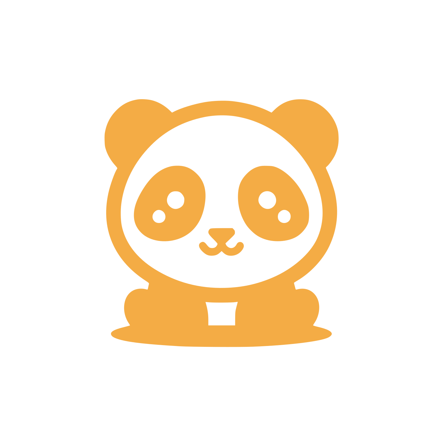 Panda Bear Logo #F4AC45