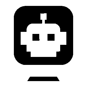 Pixel Robot Head Logo