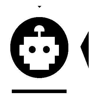 Robot Head Circle Logo