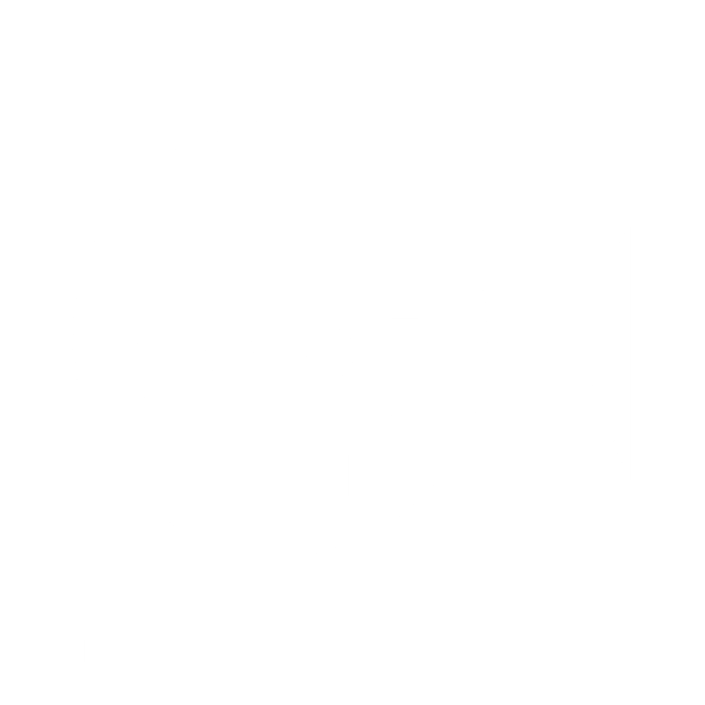 Robot Head Circle Logo #ffffff