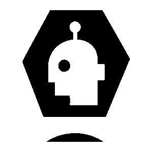Robot Head Hexagon Logo