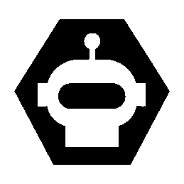 Robot Head Hexagon Logo