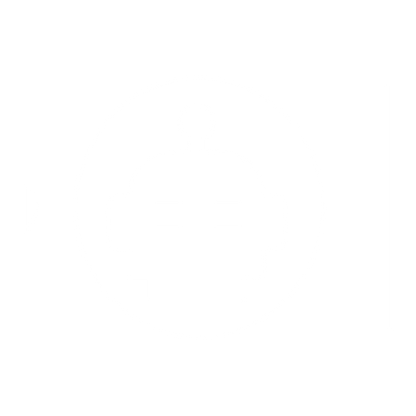 Robot Head Circle Logo #ffffff