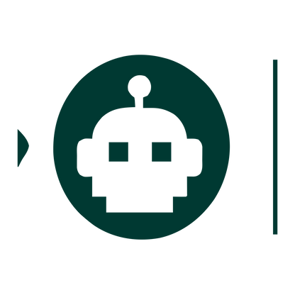Robot Head Circle Logo #003932