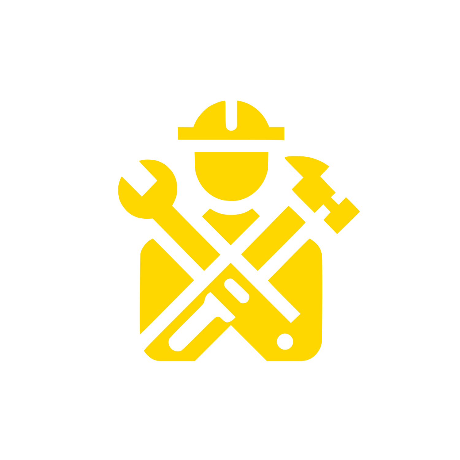 Construction Worker Logo #FFD700