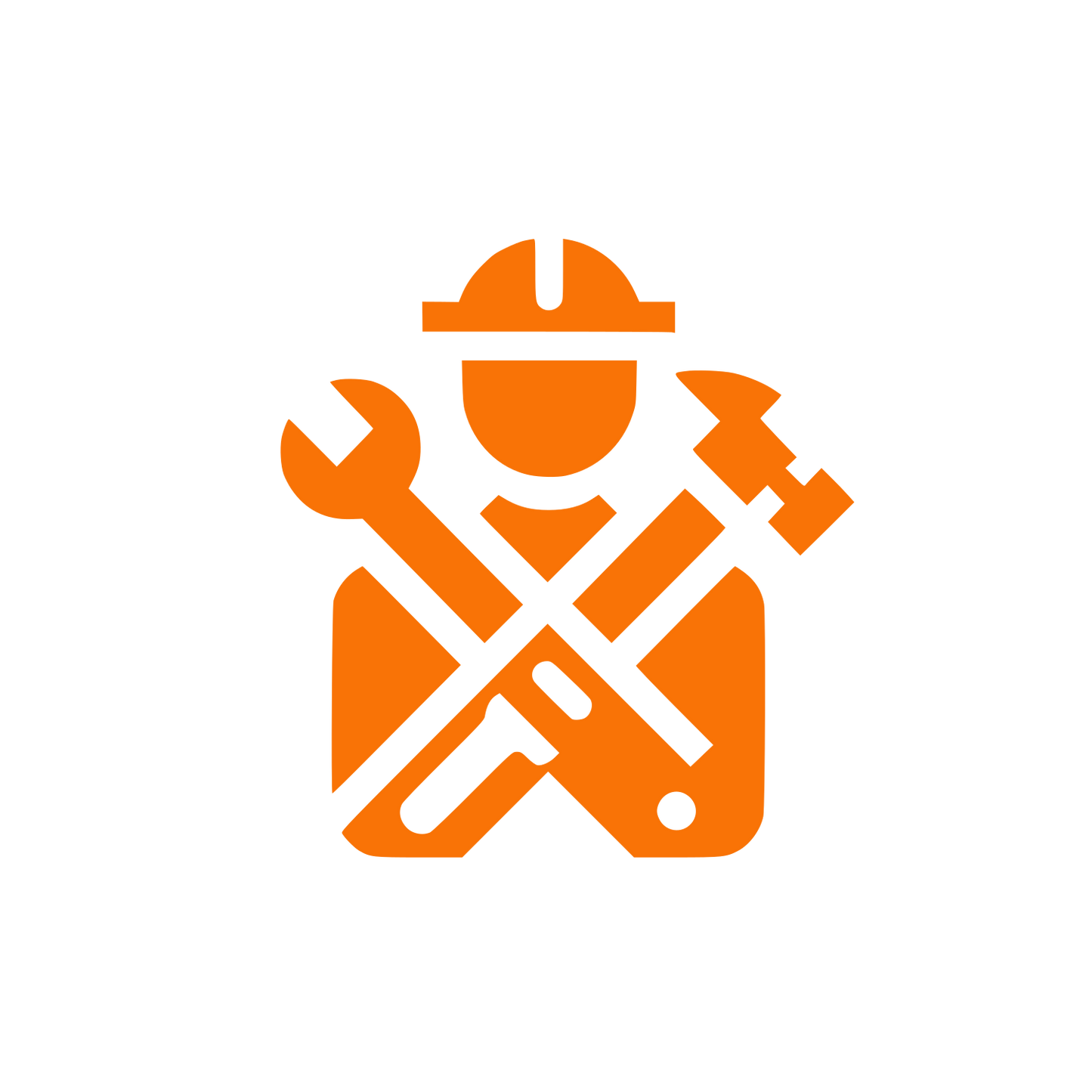 Construction Worker Logo #F97306