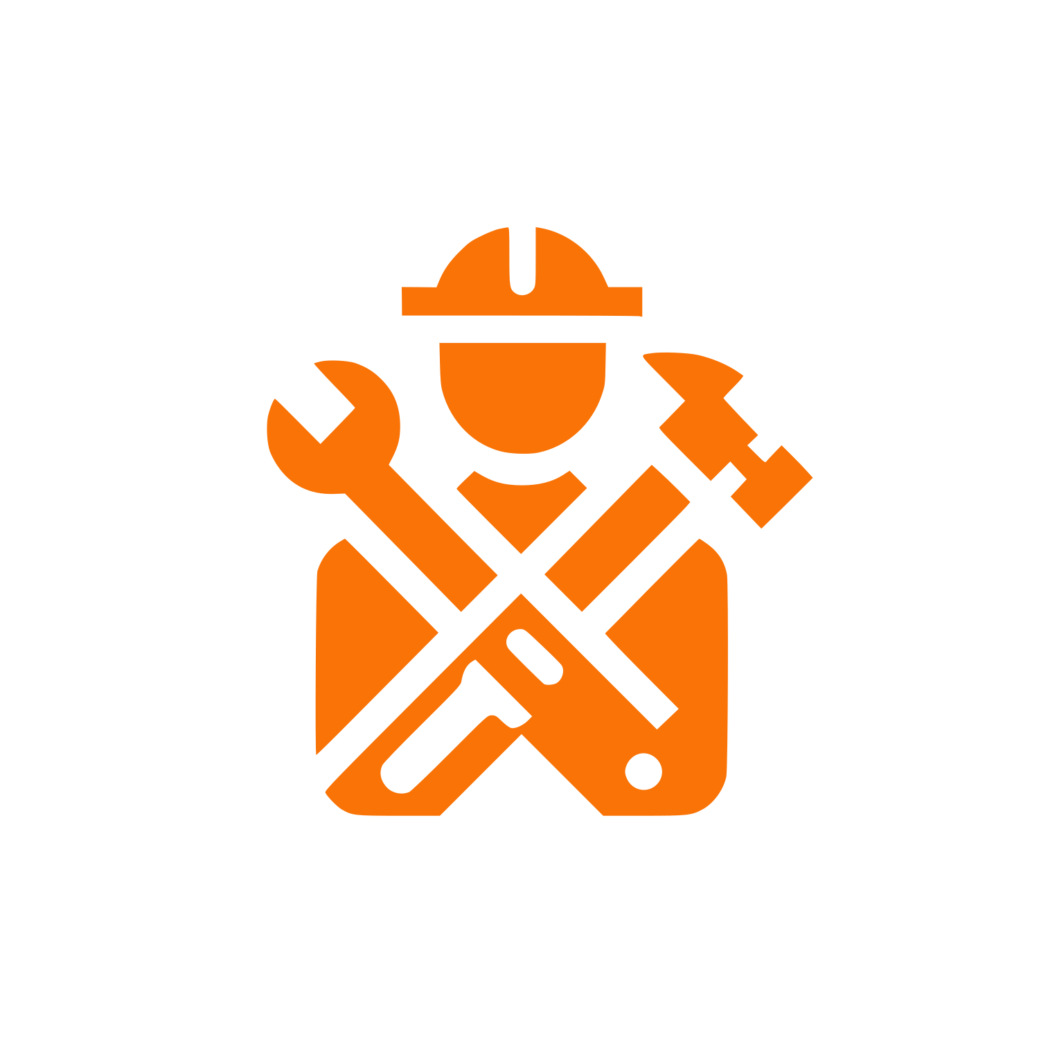 Construction Worker Logo #F97306