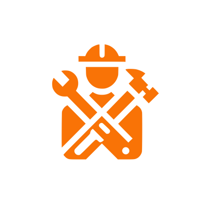 Construction Worker Logo #F97306