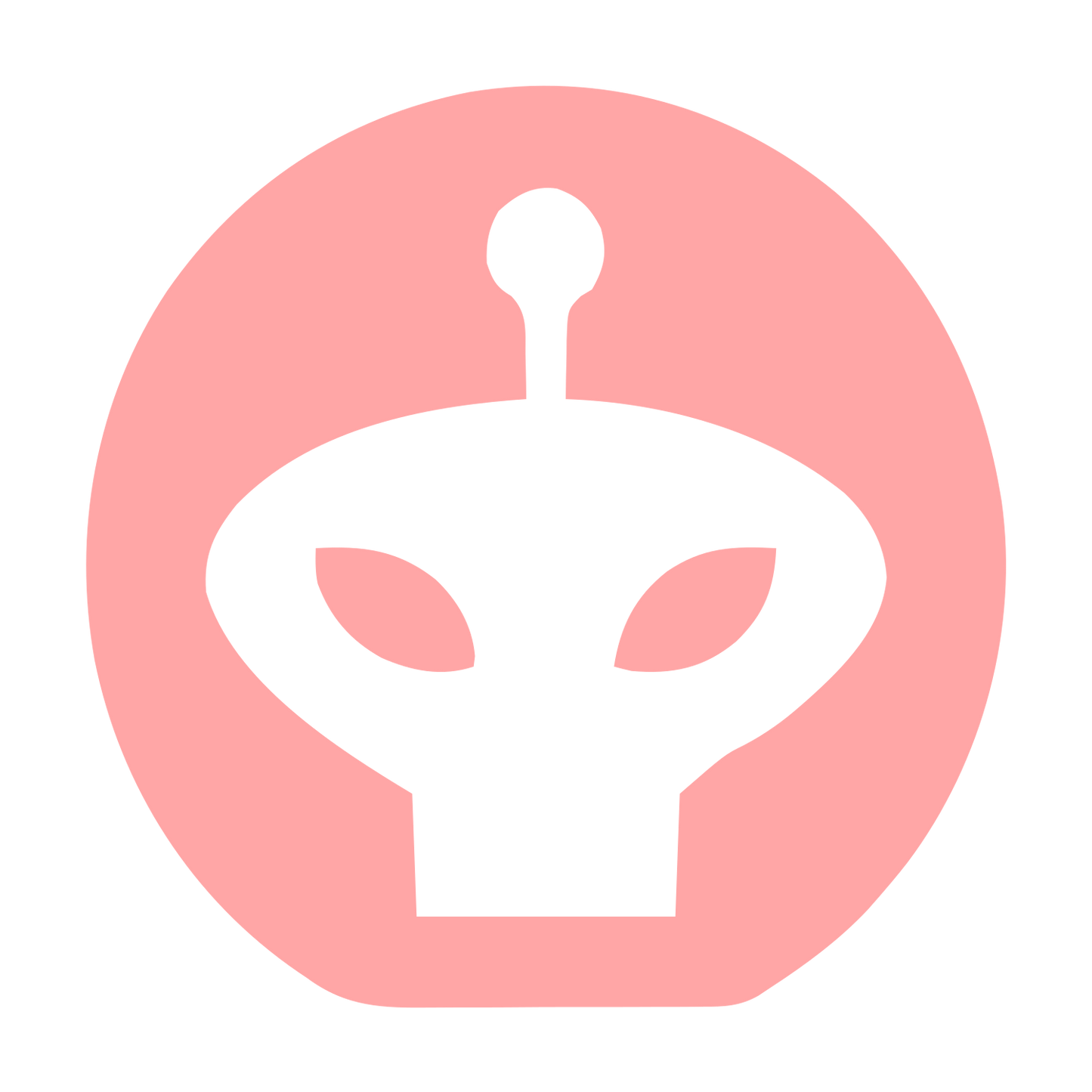 Alien Robot Head Logo #ffa6a6