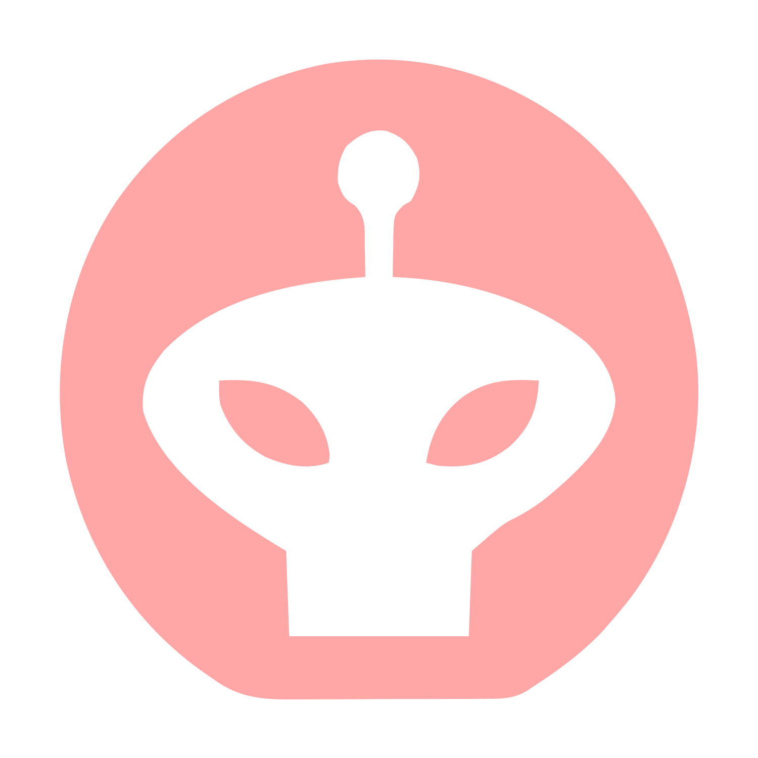 Alien Robot Head Logo #ffa6a6