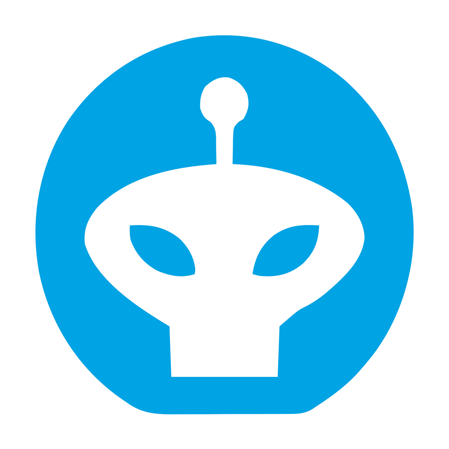 Alien Robot Head Logo #00a3e4